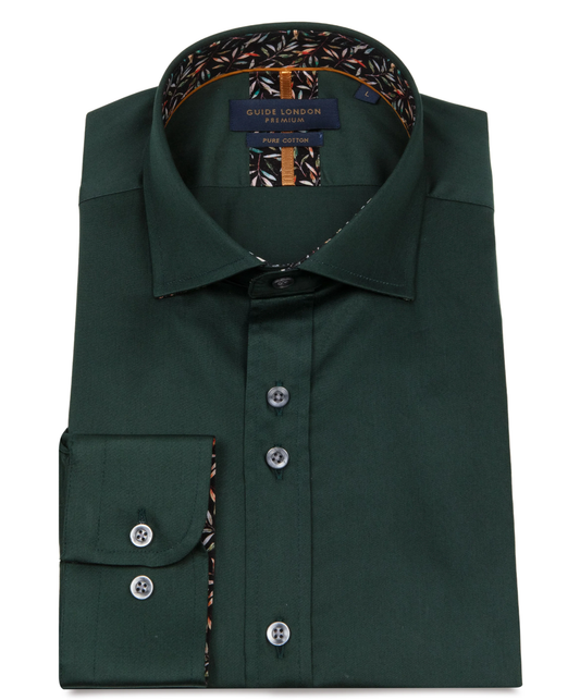 Guide London Plain Long Sleeve Shirt - Bottle