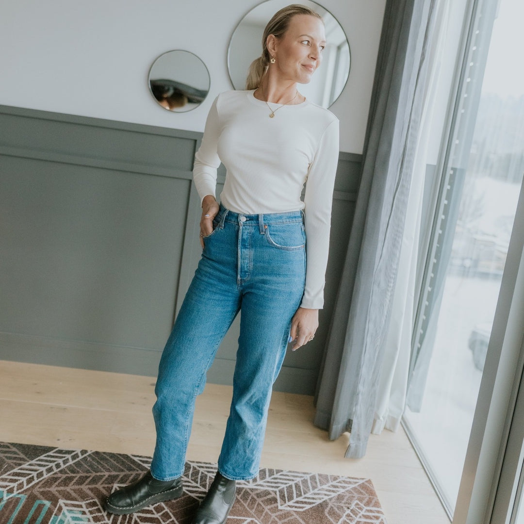 Moke Lina Womens Long Sleeve Knit - Pearl