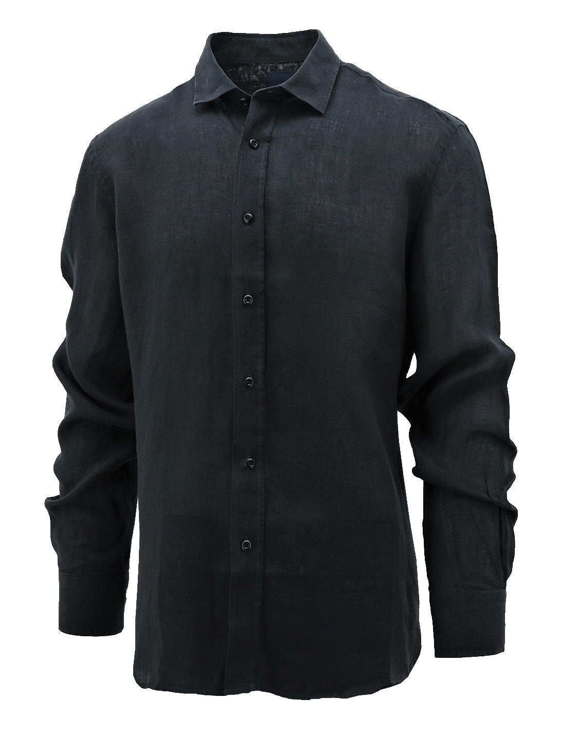 Daniel Hechter Sel Linen Blend Long Sleeve Shirt Black