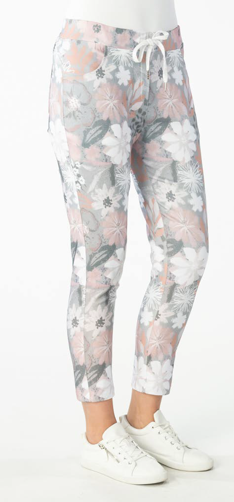 Renoma Printed Pant-Sage