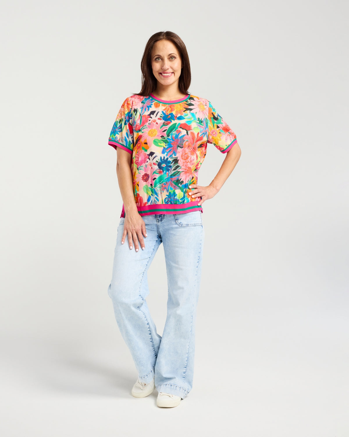 Seduce Zoe Top - Tropic Garden