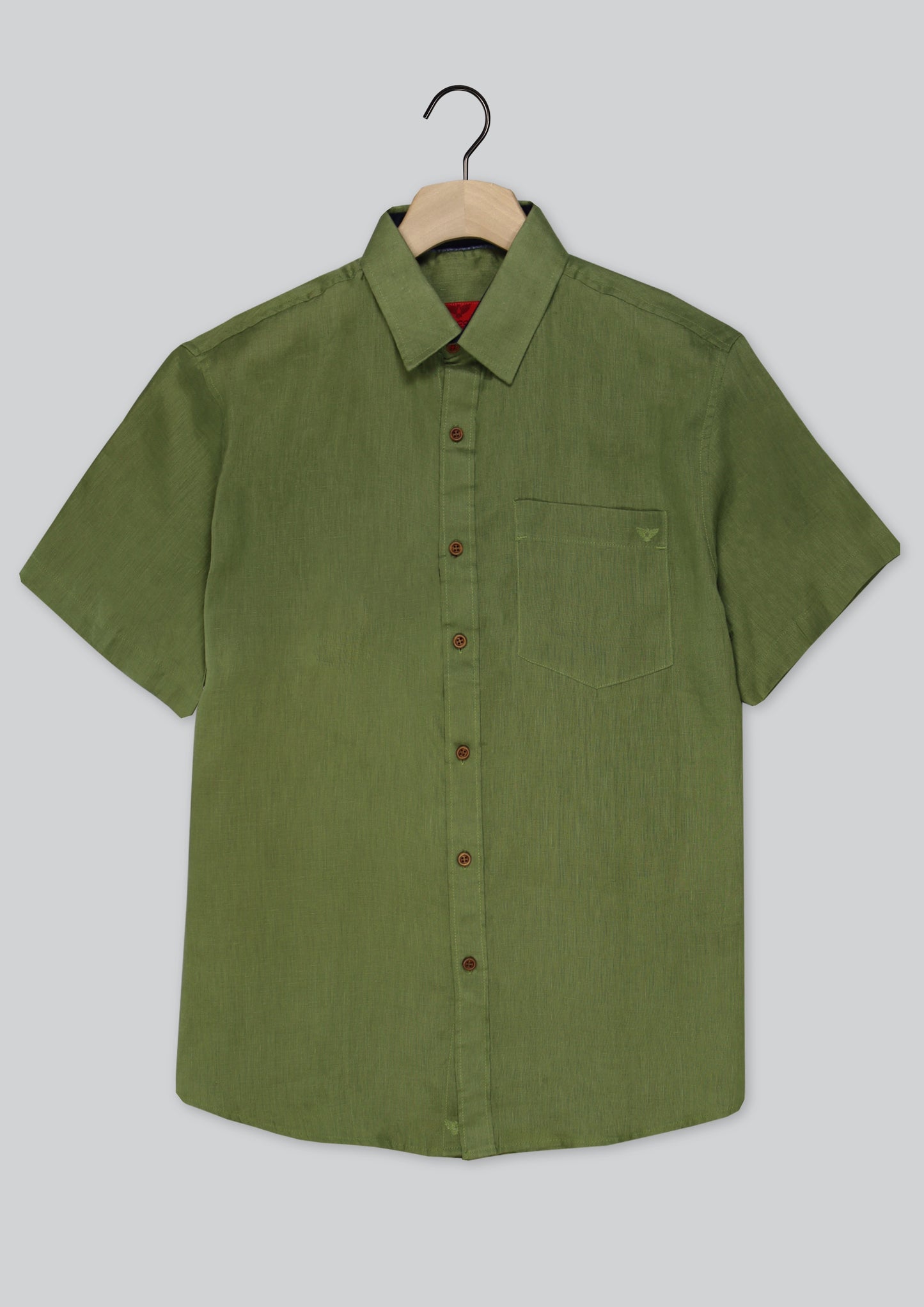 RF Scott Fields Linen Short Sleeve Shirt - Grass