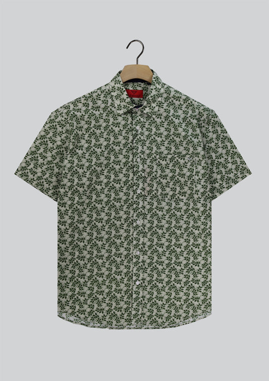 R.F Scott Fields Short Sleeve Shirt - Feijoa