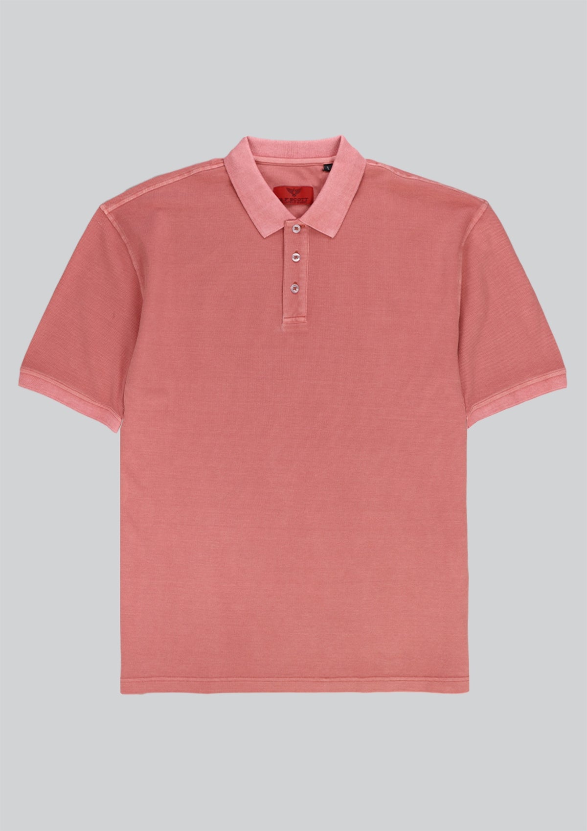 RF Scott Gordan Short Sleeve Polo Shirt - Coral
