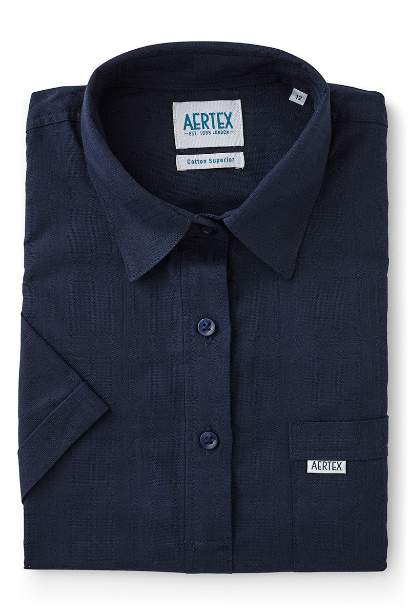 Aertex Women's Navy Short Sleeve Shirt