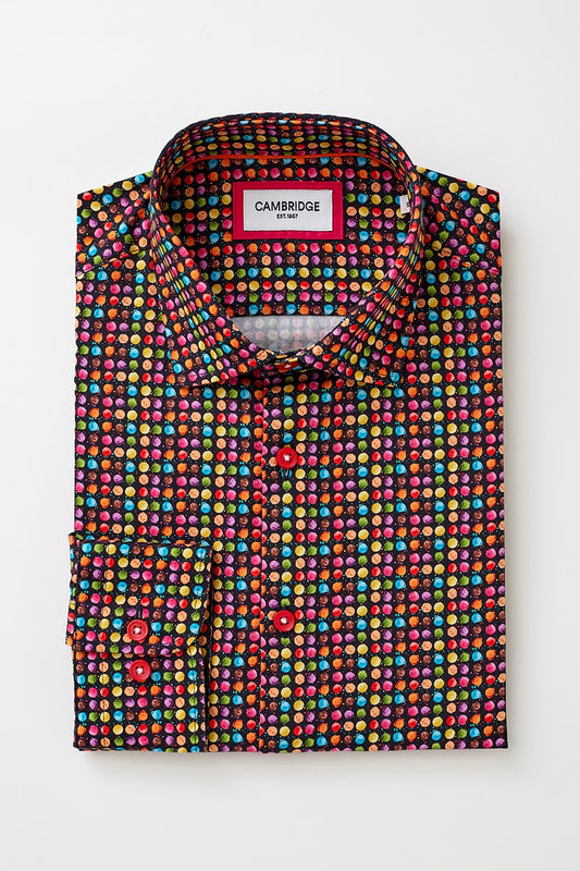 Cambridge Sorrento Multi Circles Long Sleeve Shirt