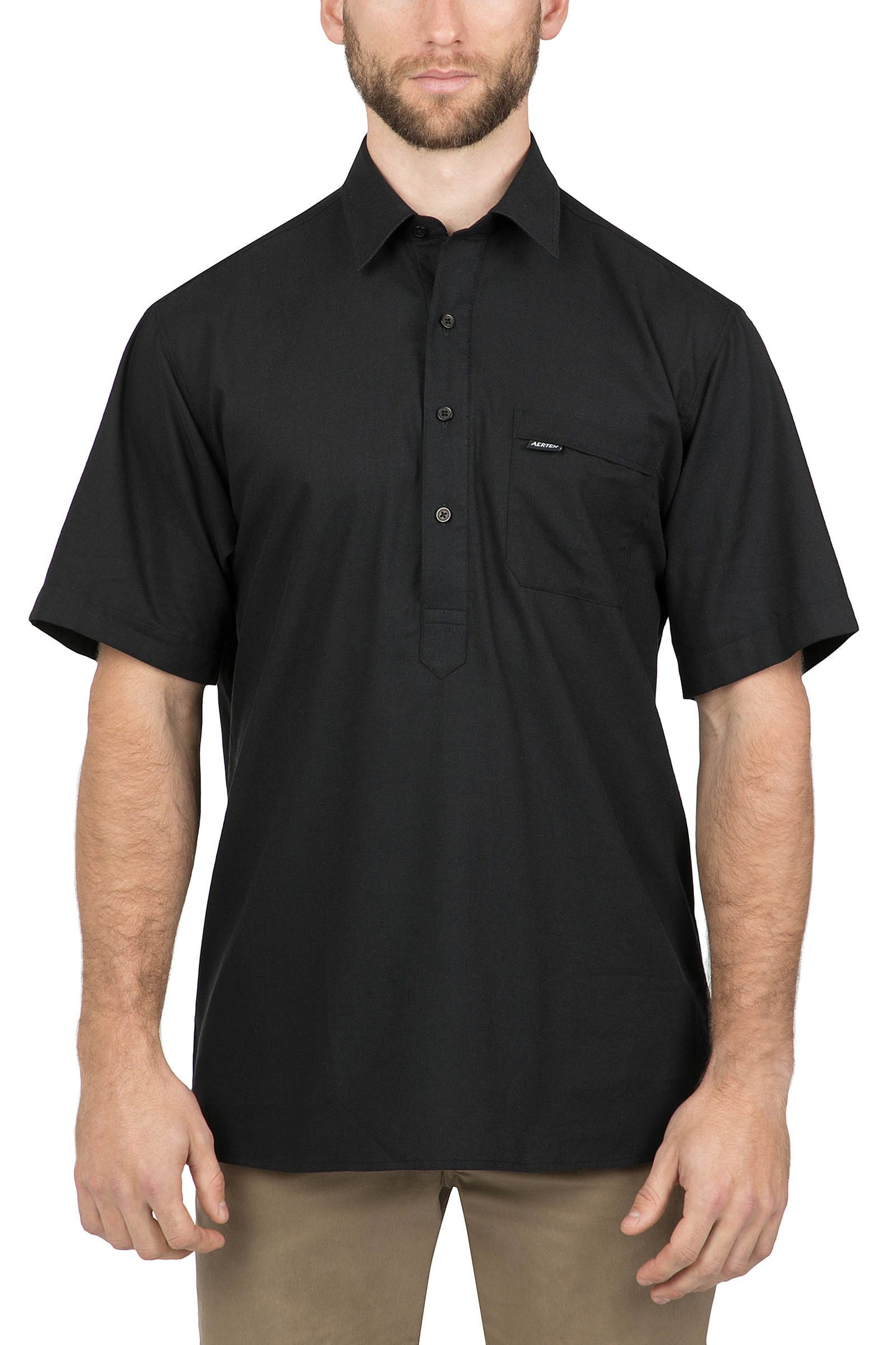 Aertex Men's Plain Coloured Short Sleeve Polo Shirt