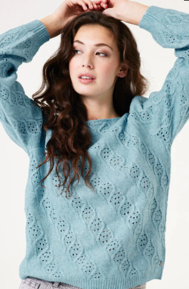 Garcia Ladies Cardigan-Nile Blue