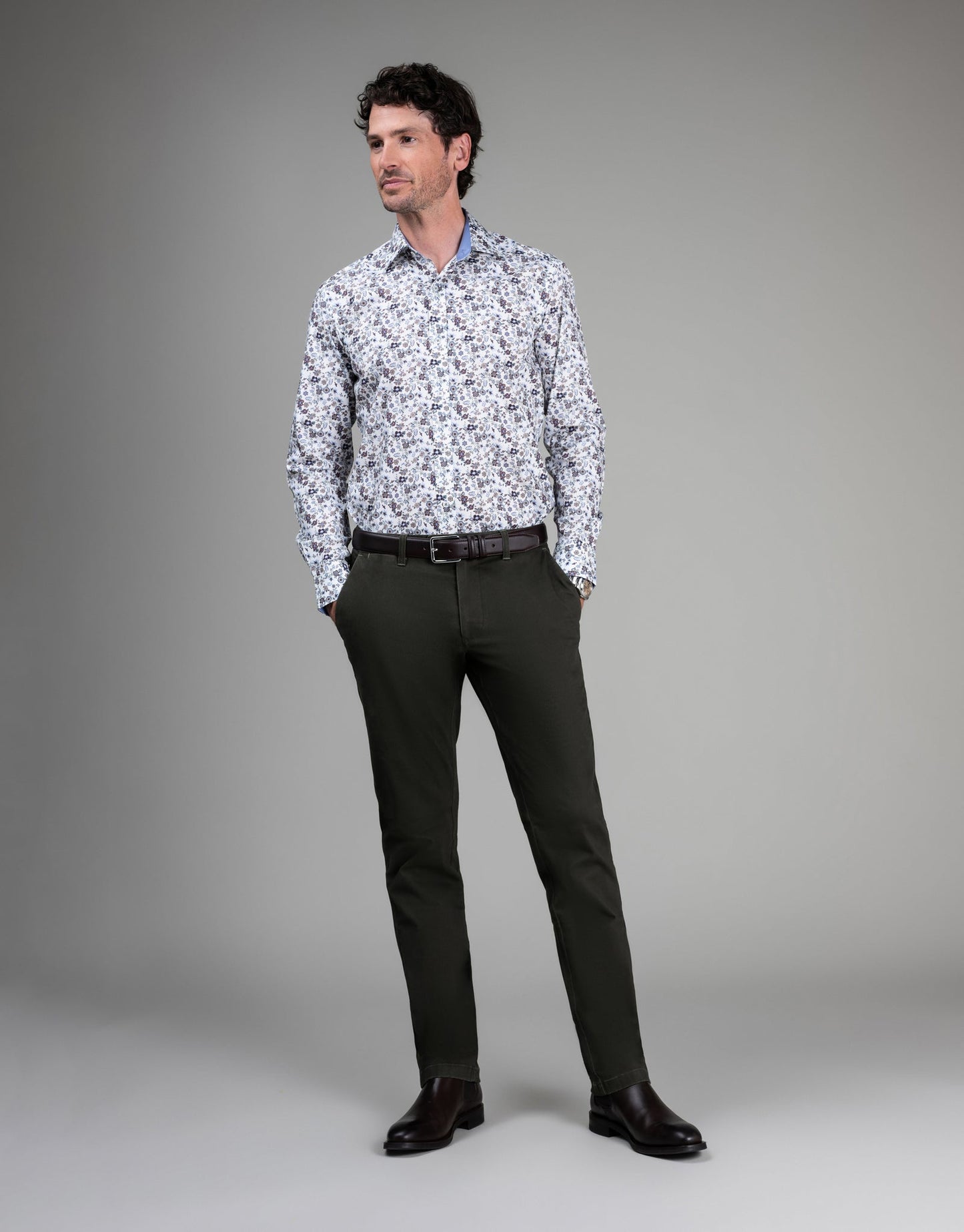 Rembrandt Tyler Dusty Olive Brushed Twill Chino