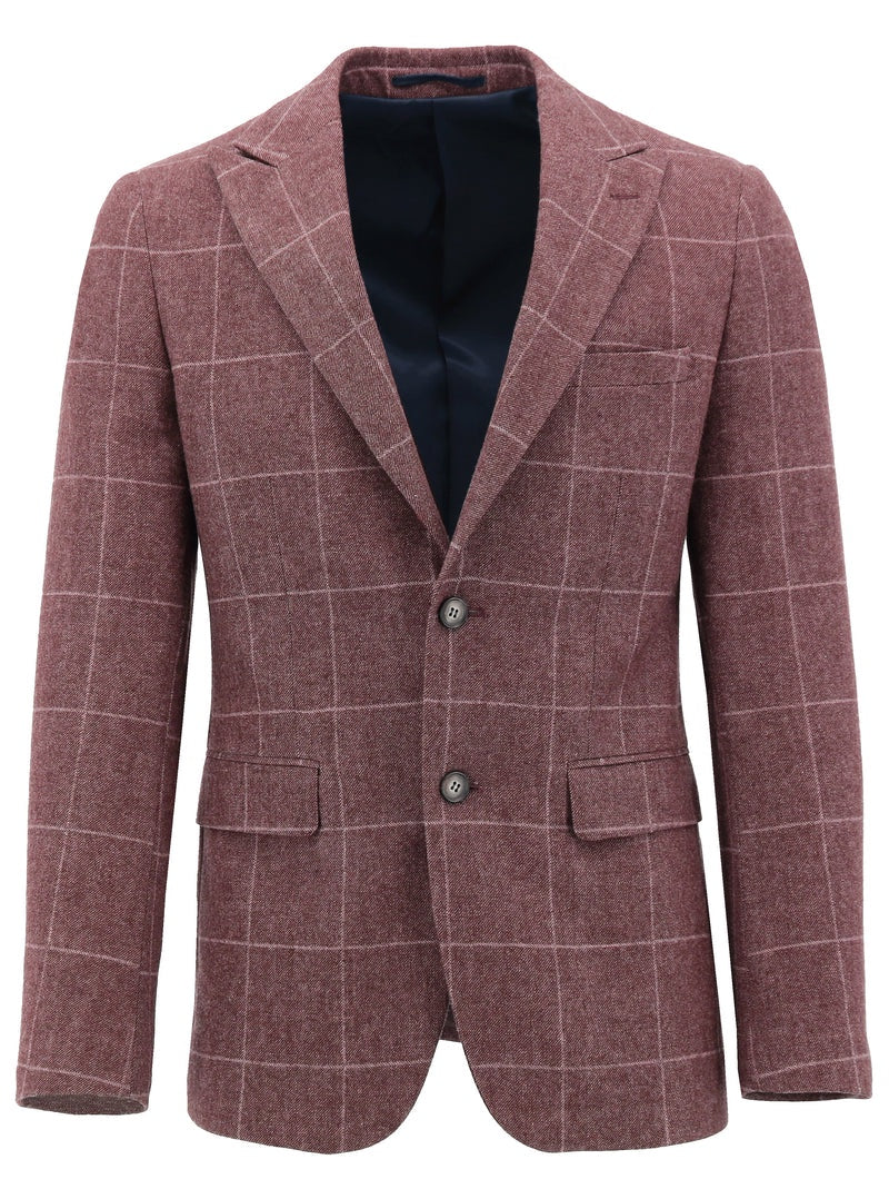 Daniel Hechter Amalfi Burgundy Check Blazer