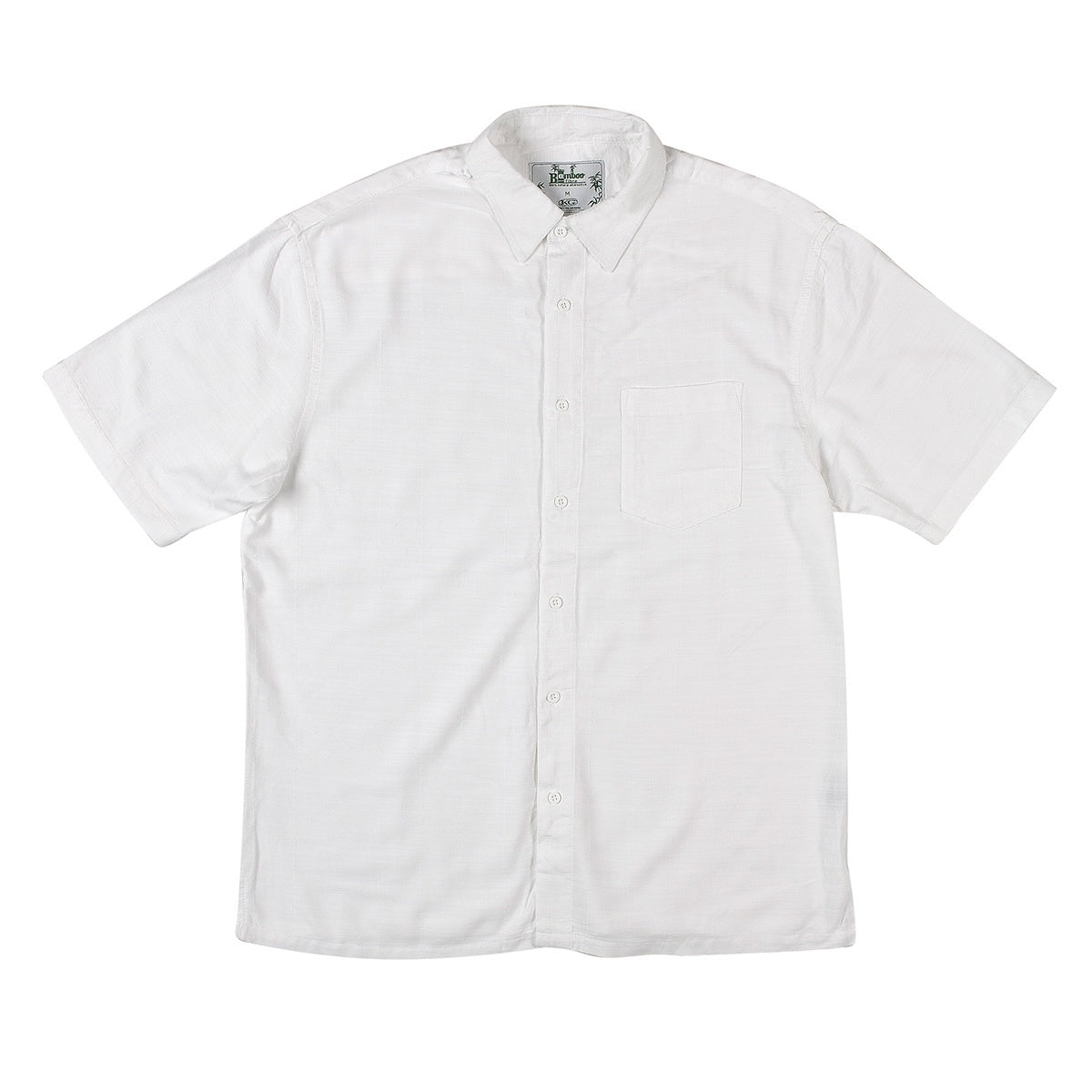 Kingston Grange White Bamboo Short Sleeve Shirt