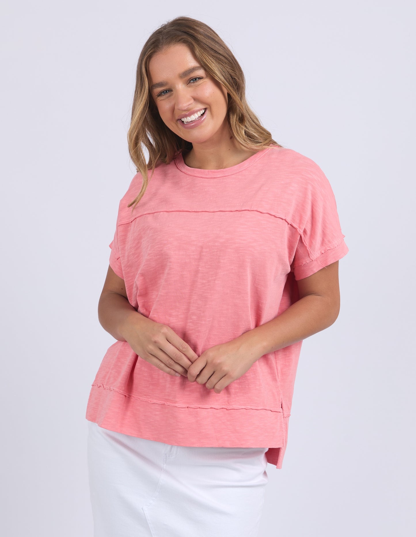 Foxwood Allison Crew Tee - Rose
