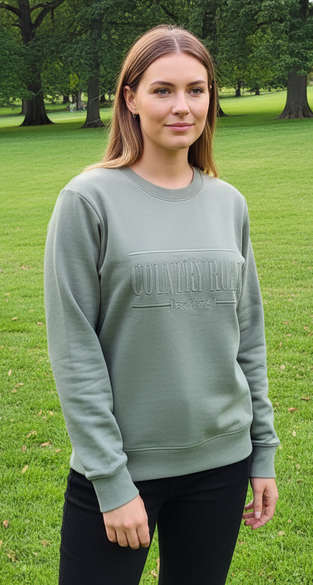 Country Road Heritage Womens Sweatshirt - Forest Green