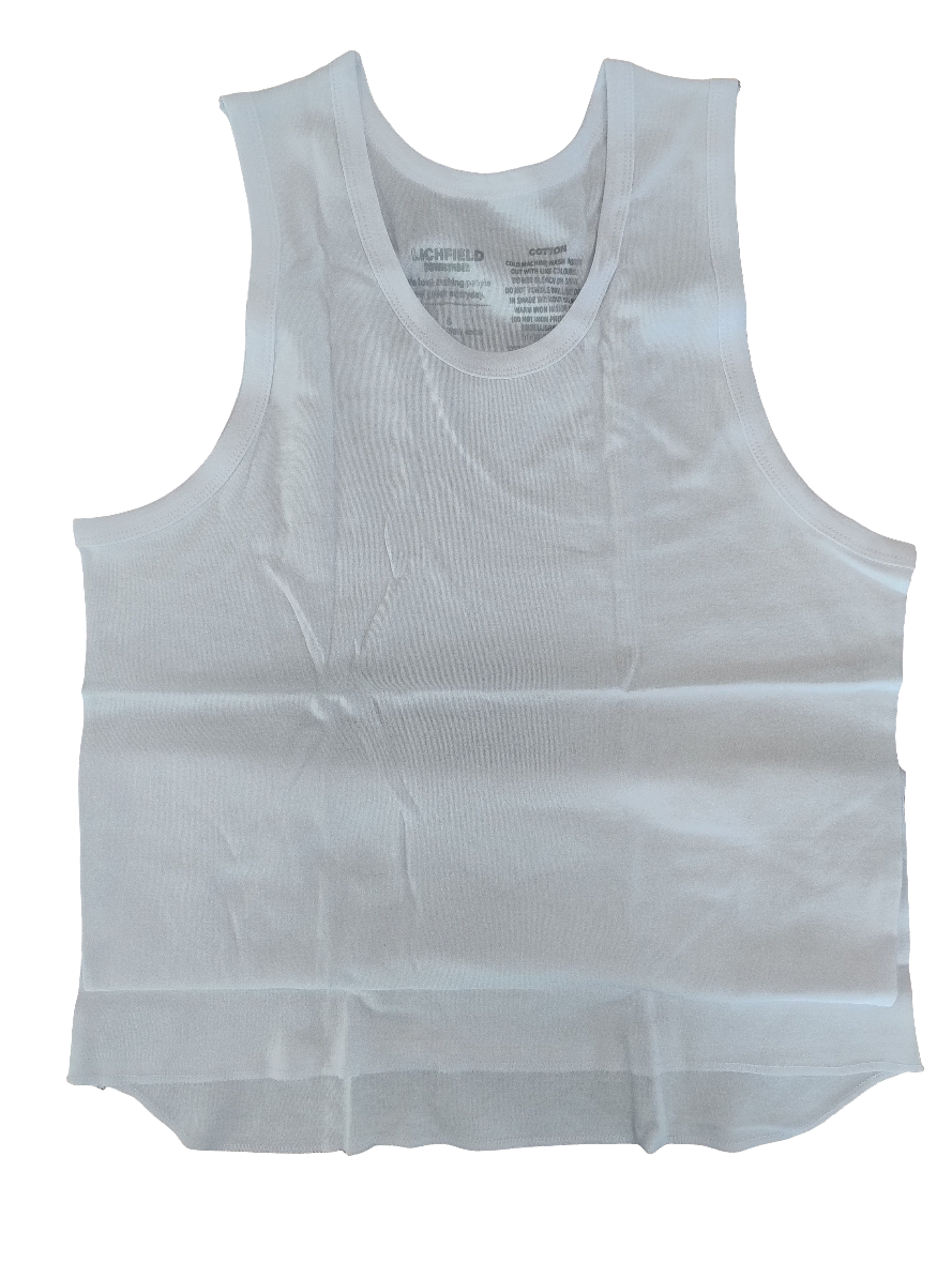 Lichfield Down Under Athletic Singlet - White