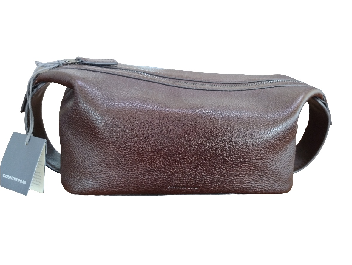 Country Road Small Leather Wash Bag