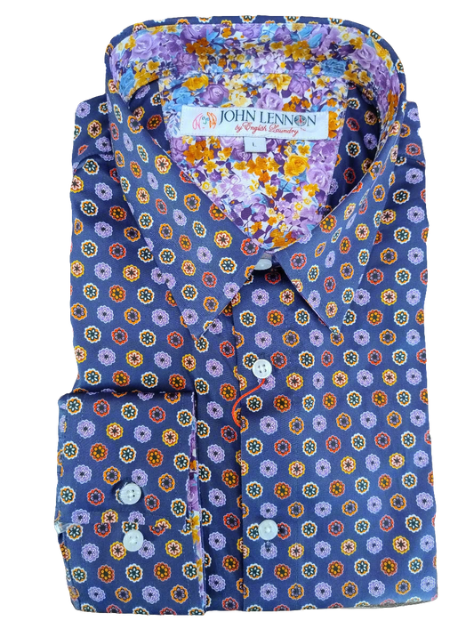 John Lennon Flower Purple Multi Long Sleeve Shirt