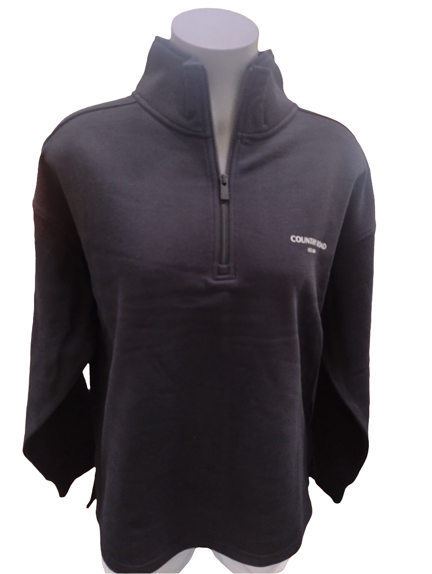 Country Road Heritage Zip Collar Sweatshirt - Black