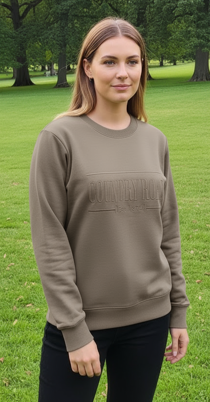Country Road Heritage Womens Sweatshirt - Taupe