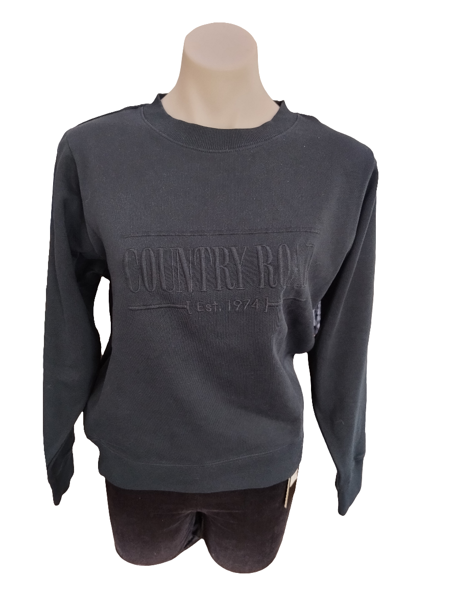Country Road Heritage Womens Sweatshirt Black