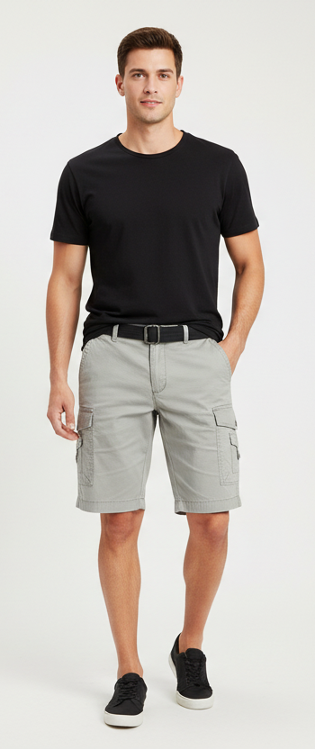 Berlin Dobby Khaki Cargo Short