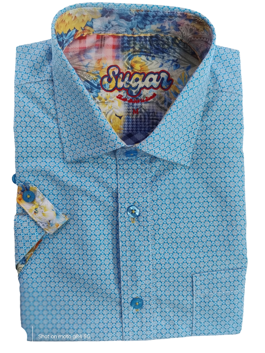 Sugar Quest Short Sleeve Shirt - Aqua