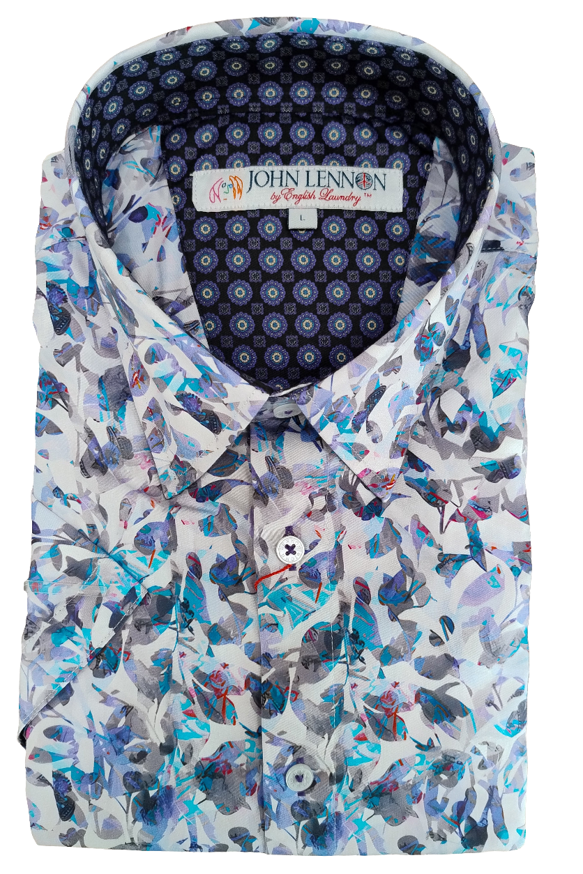 John Lennon White Multi Short Sleeve Shirt