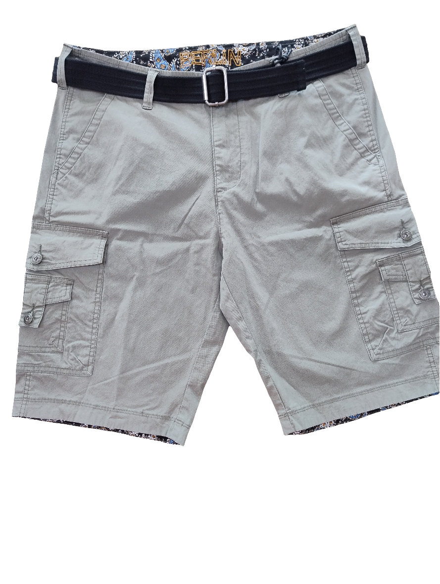 Berlin Dobby Khaki Cargo Short