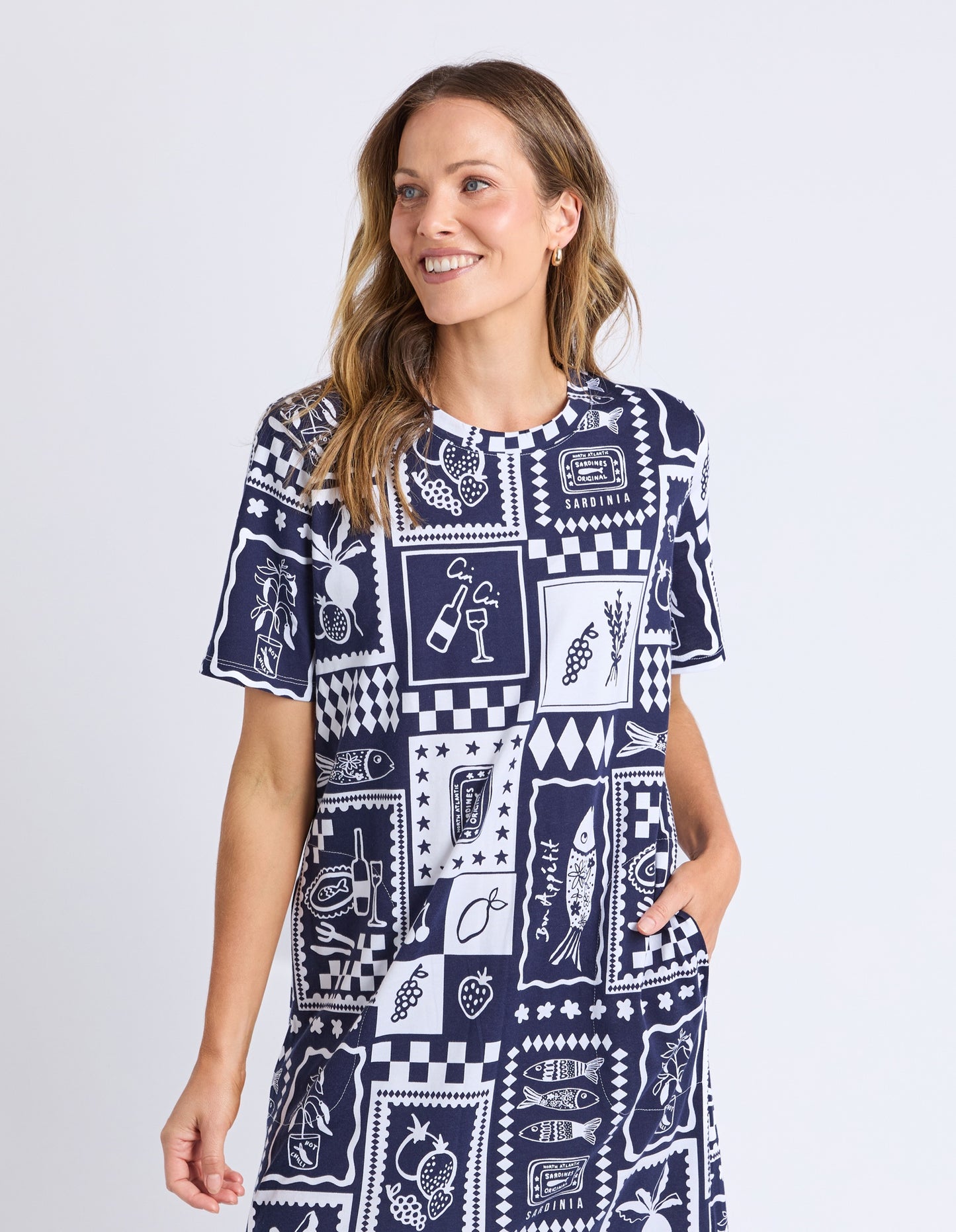 Elm Chin Chin Dress - Allover Yardage Print