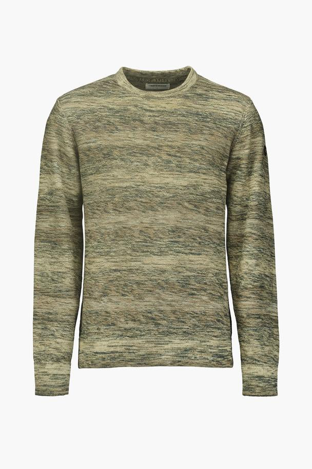 No Excess Crewneck Cable Jacquard Degrade Pullover