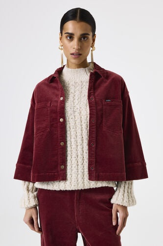 Garcia Ladies Cord Jacket - Scarlet Oak