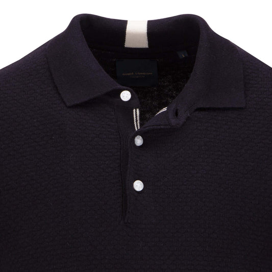 Guide London Cotton Linen Blend Short Sleeve Polo
