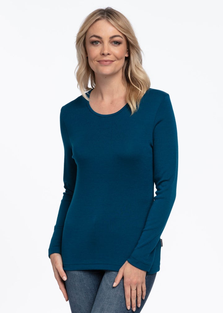 Bay Road Merino Plain Mid Sized Crew Neck Top