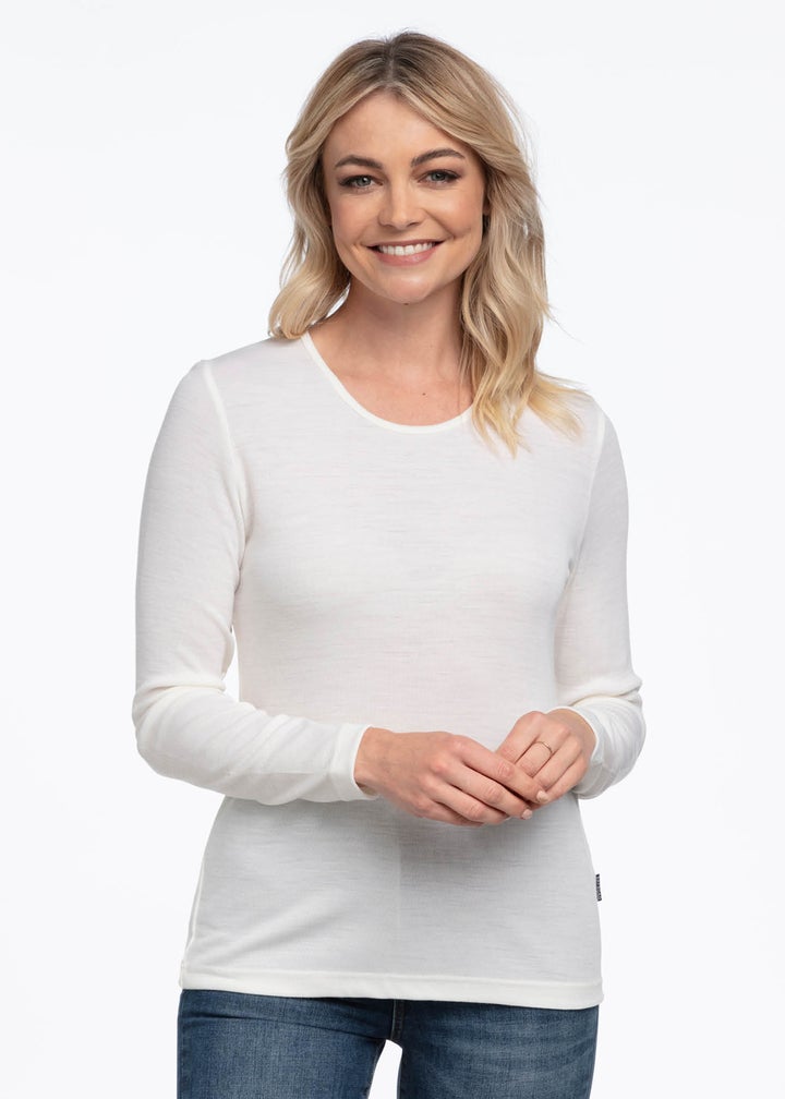 Bay Road Merino Plain Mid Sized Crew Neck Top