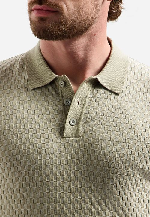 No Excess Short Sleeve Knitted Polo - Taupe