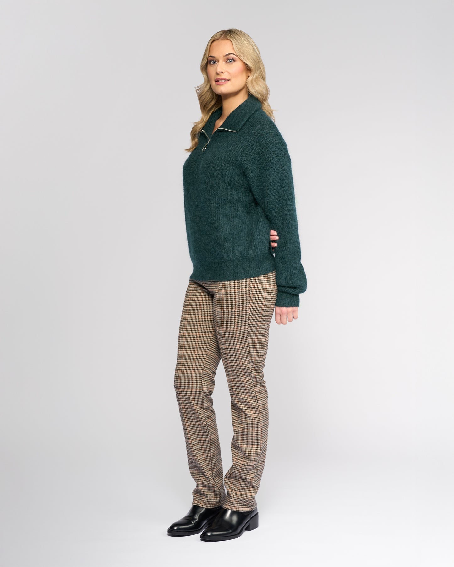 Vassalli Origin Sweater with Collar - Mallard