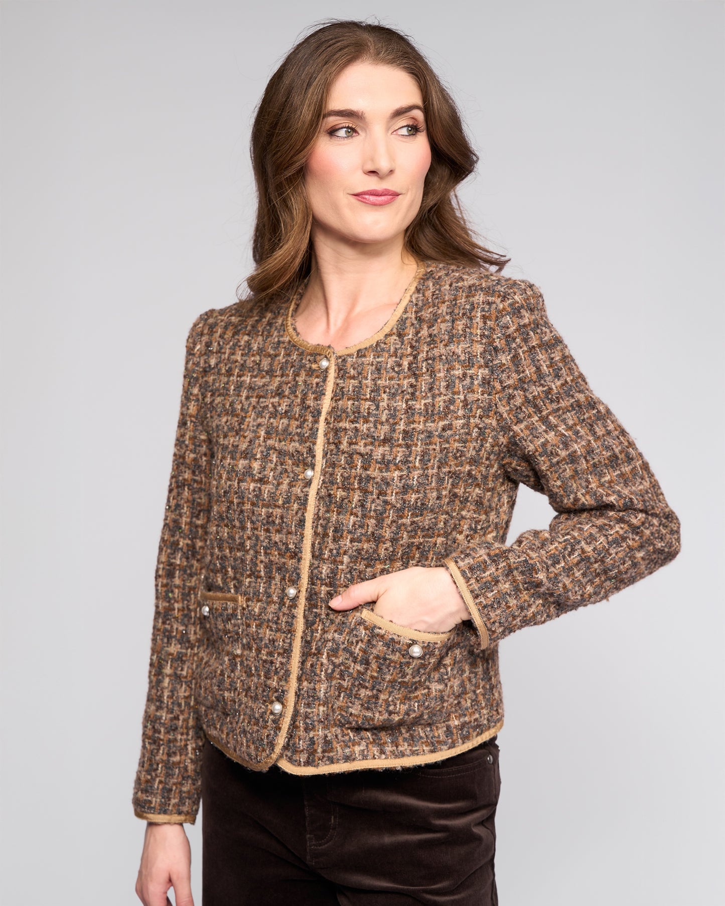 Vassalli Stage Collarless Short Jacket - Florence