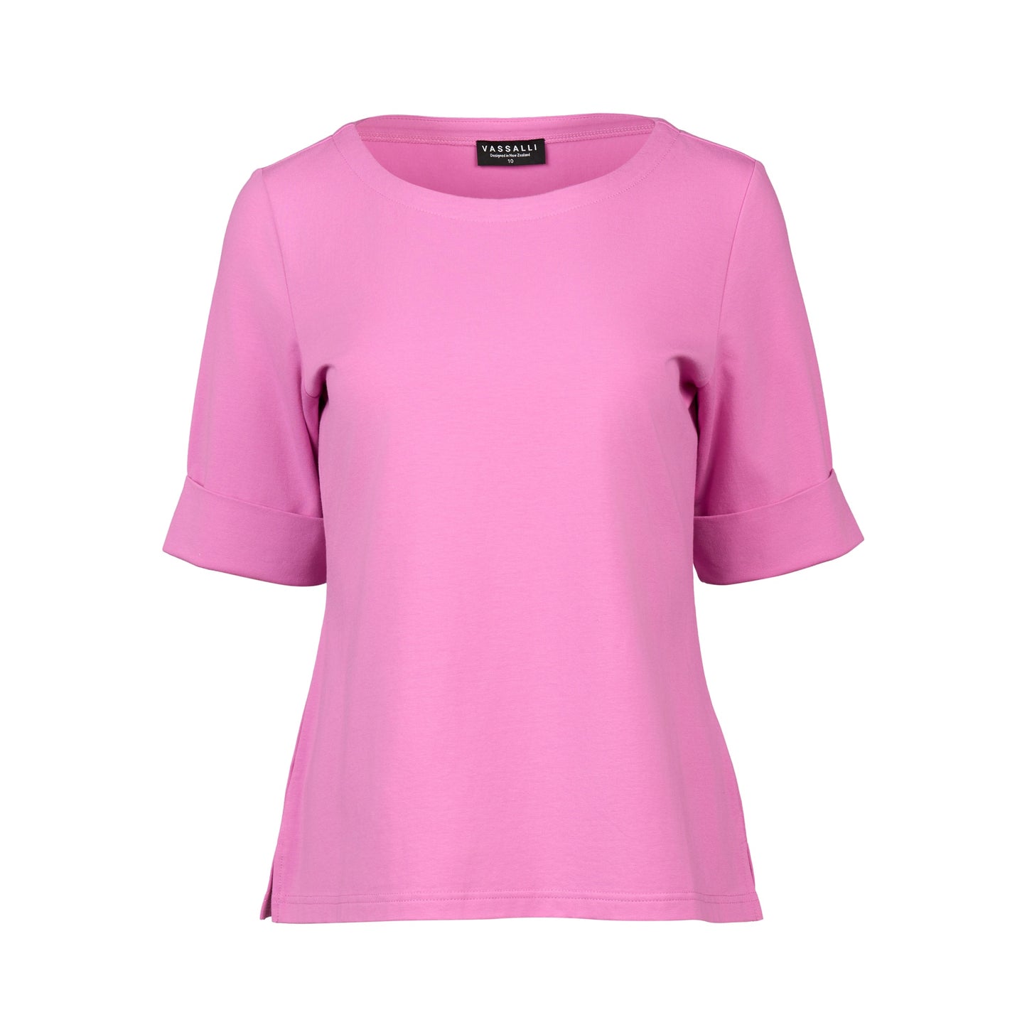 Vassalli Boat Neck Top Orchid