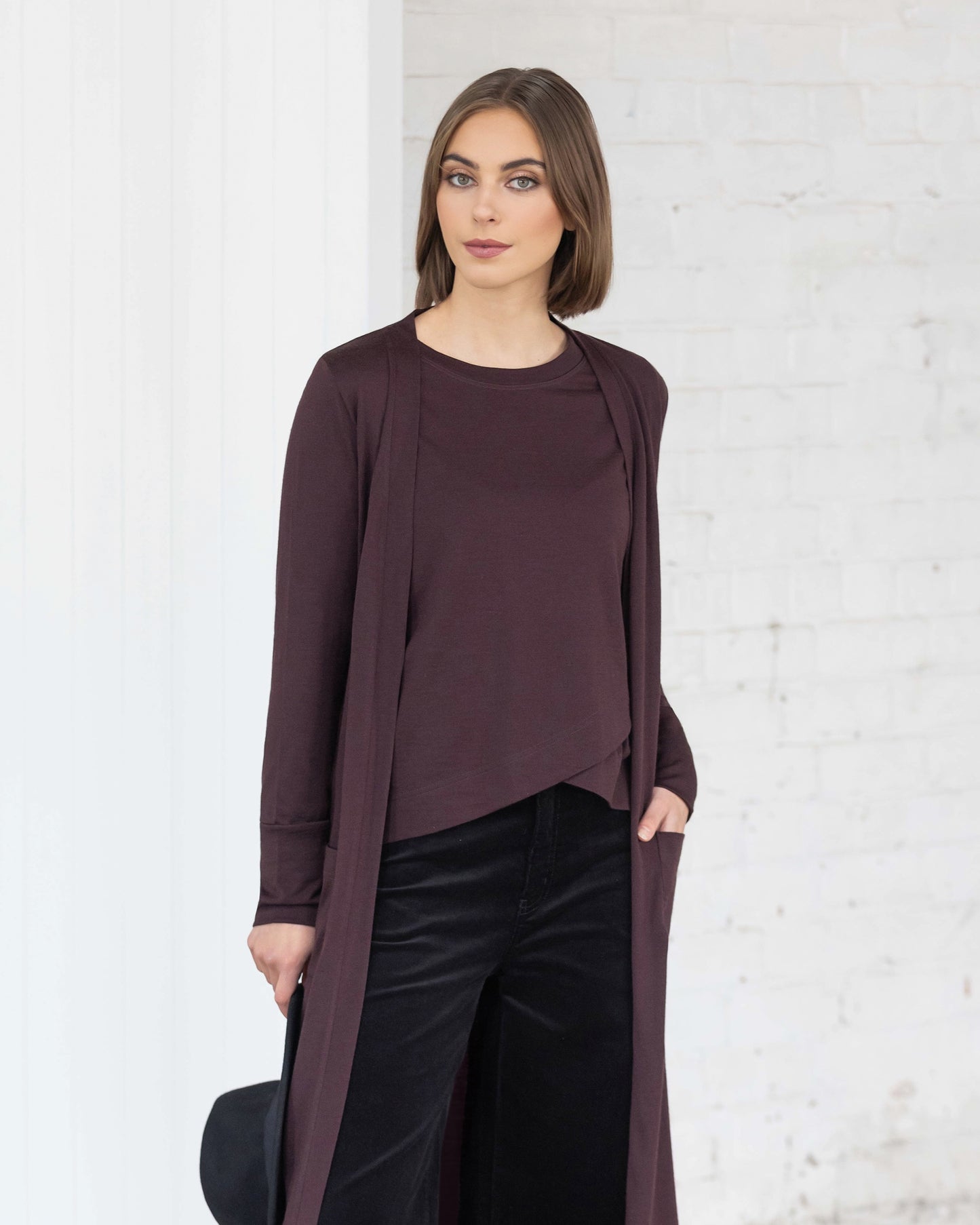 Vassalli Suki Merino Coatigan - Berry