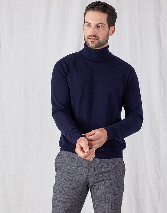 Rembrandt Wanaka Roll Neck Jersey - Navy