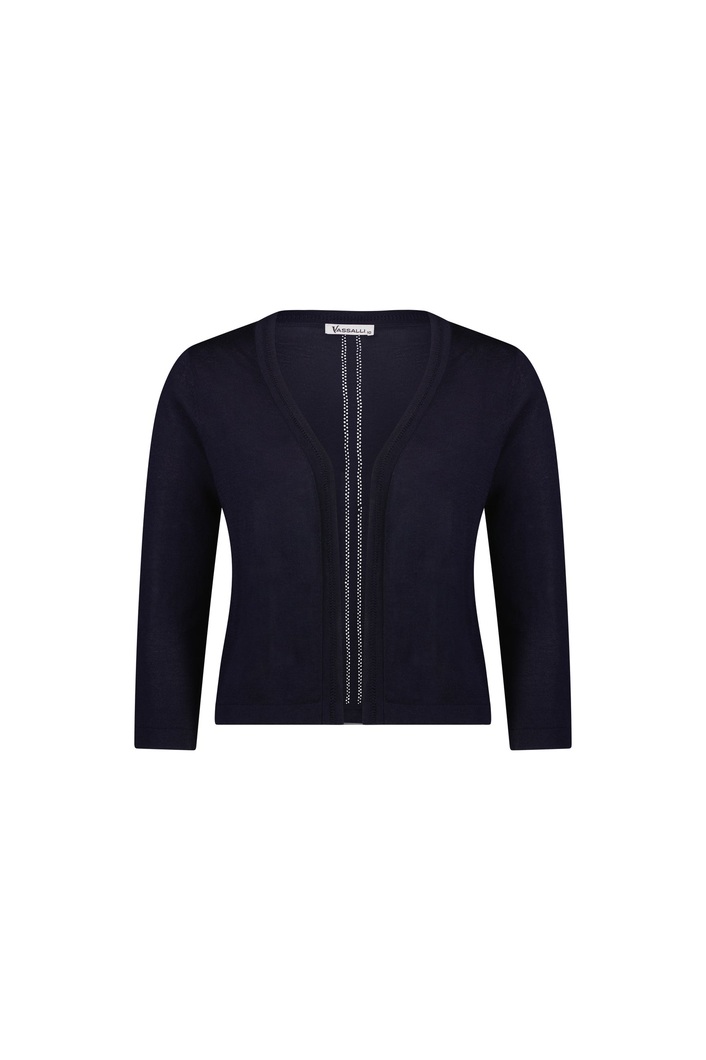 Vassalli Ink Knit Open Front Lightweight Shrug