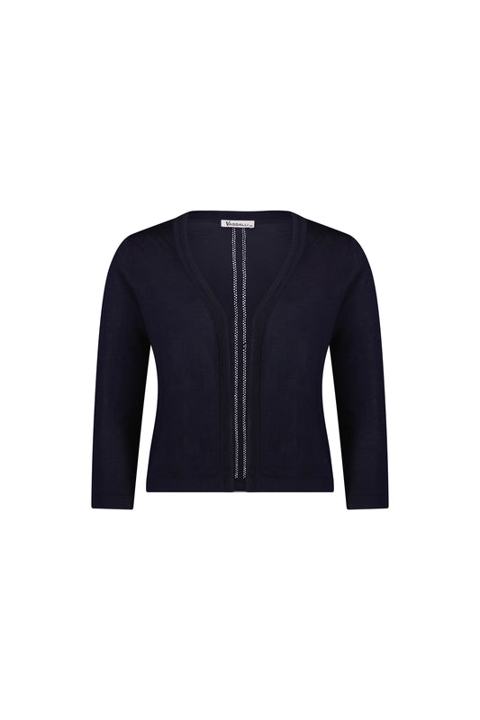 Vassalli Ink Knit Open Front Lightweight Shrug