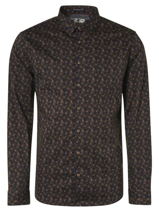 No Excess Allover Print Long Sleeve Shirt
