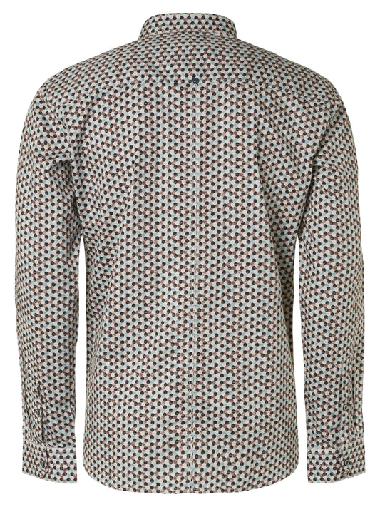 No Excess Hexagonal l Long Sleeve Stretch Shirt