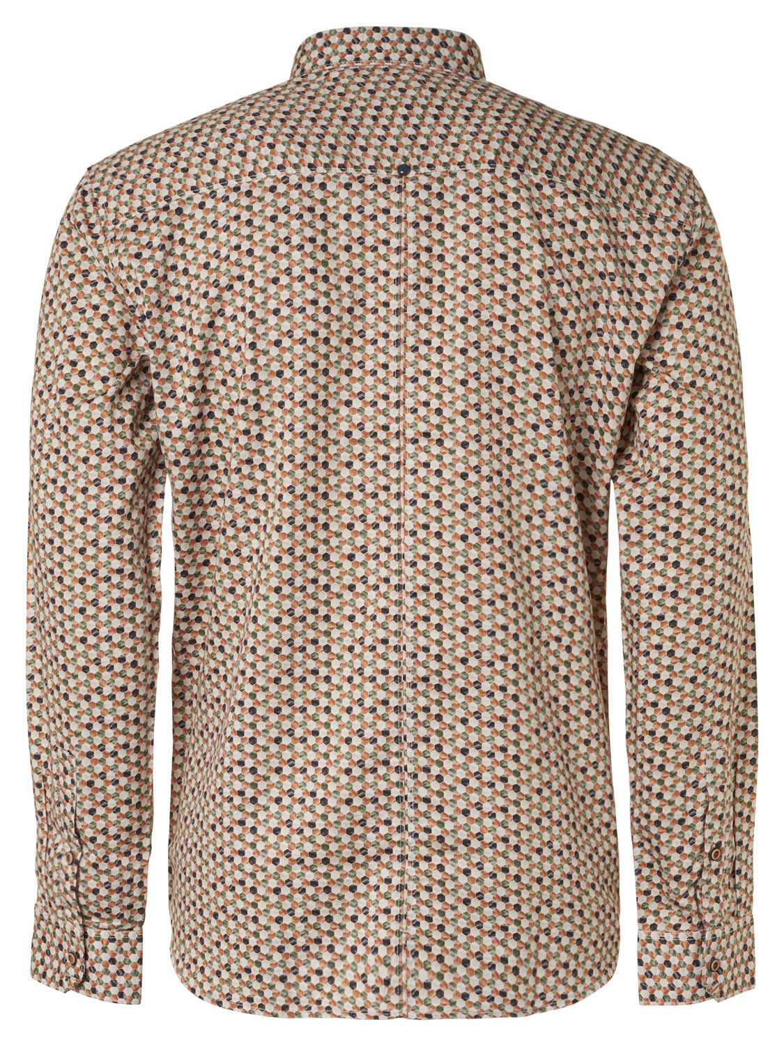 No Excess Hexagonal l Long Sleeve Stretch Shirt