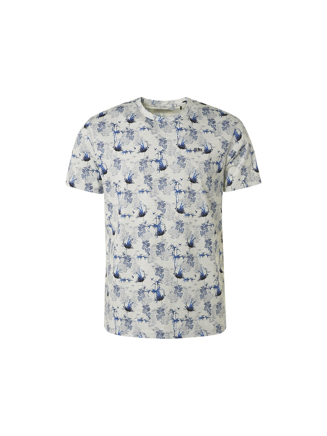 No Excess T-Shirt Crewneck Melange with Allover print - 15360301