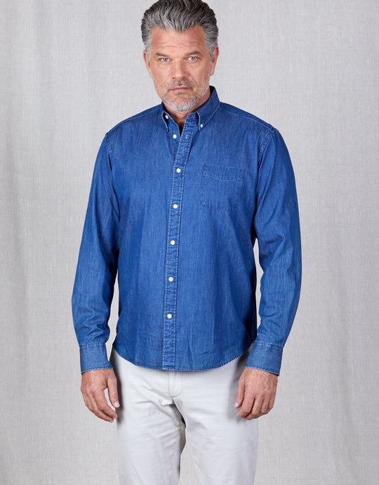 Rembrandt Washed Ohope Denim Long Sleeve Shirt