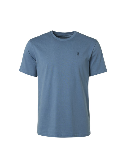 No Excess Light Aqua Solid Basic Short Sleeve T-Shirt