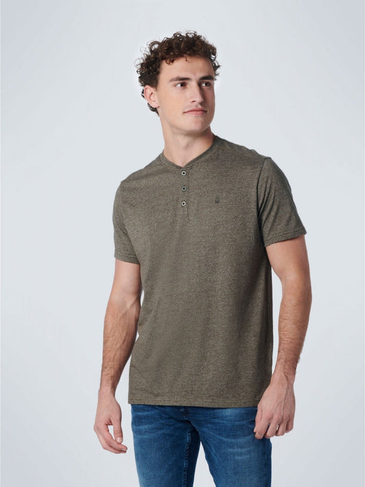 No Excess Henley Army Short Sleeve T-Shirt