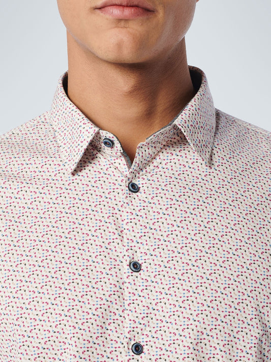 No Excess Off White All Over Print Long Sleeve Shirt