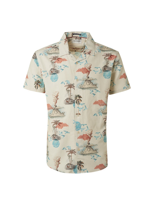 No Excess Resort Collar All Over Print Short Sleeve Shirt